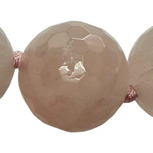 Heidi Daus Beaded Necklace Rose Quartz Swarovski Crystals Multicolored As IS 18" - Picture 10 of 12